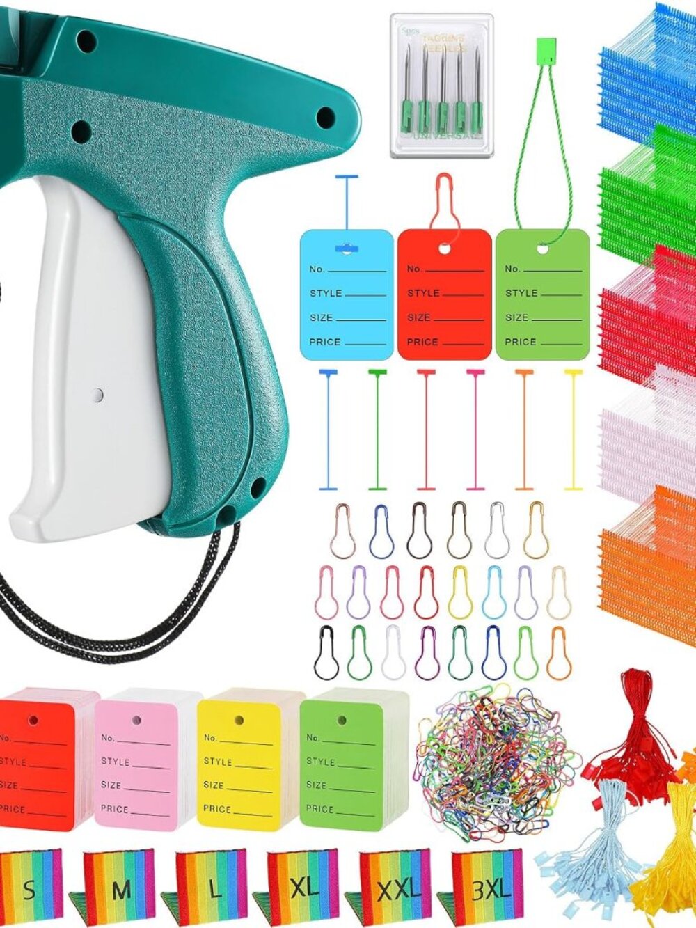 3576 Pcs Stitch Gun for Clothes, Tagging Gun, Colorful